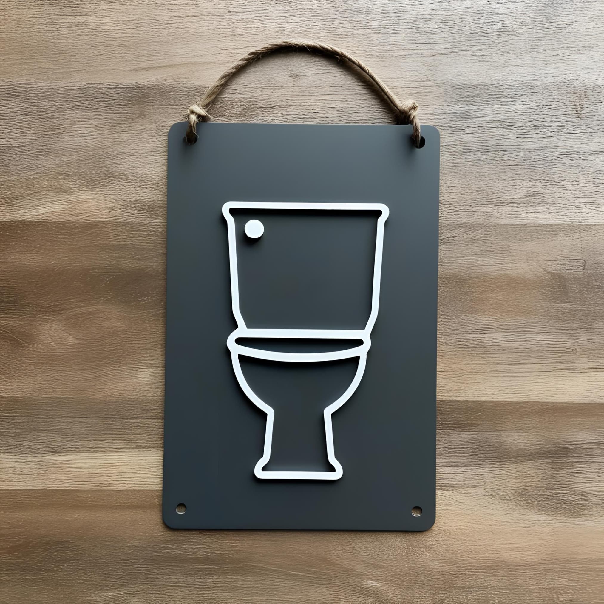 Letrero moderno para la puerta del baño